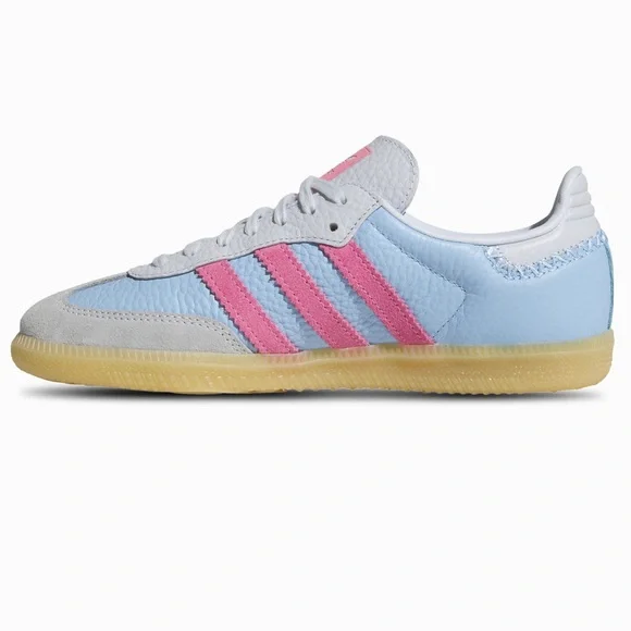 🩷🌀 ADIDAS SAMBA BLUE PINK 💕🌀 - Picture 2 of 4